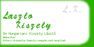 laszlo kiszely business card